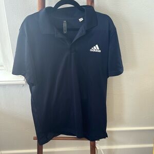 Navy blue adidas dri fit polo